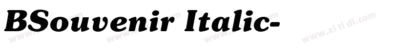 BSouvenir Italic字体转换
